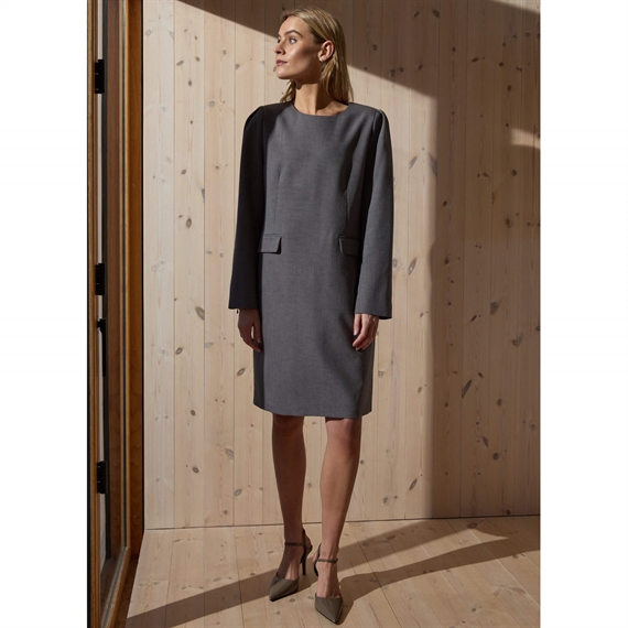 Heartmade HMVeti Herringbone Kjole, Muted Clay